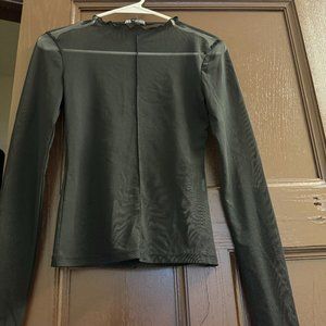 Zara Sheer Long Sleeve Top